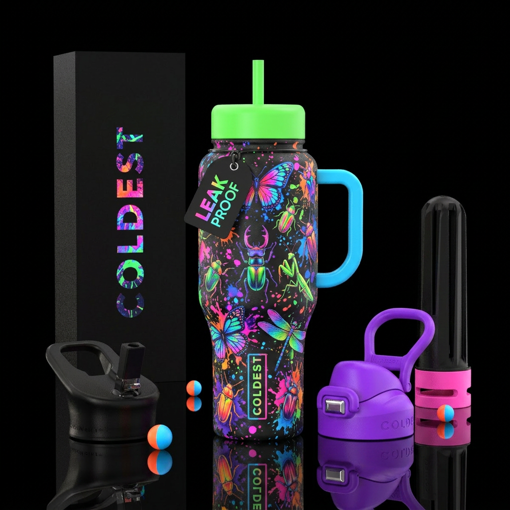 Bugs water bottle design