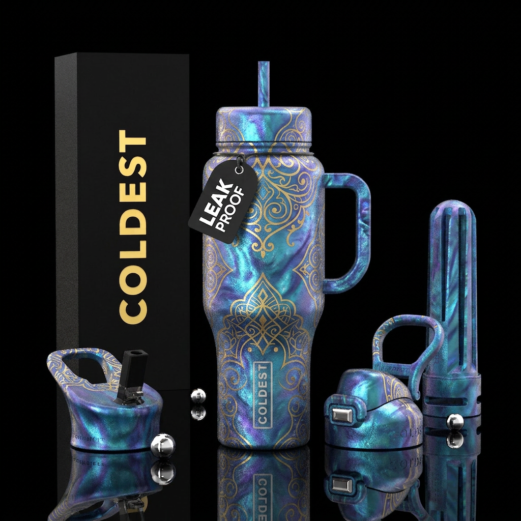 atlantis, shimmer, spiritual, arabian water bottle design