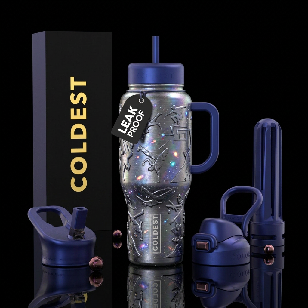 breakdance, extreme sports, rebellious, brushed me... water bottle design