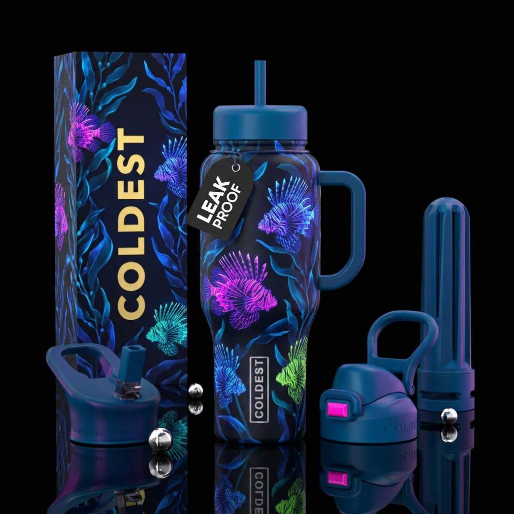 Glowie Lionfish water bottle design