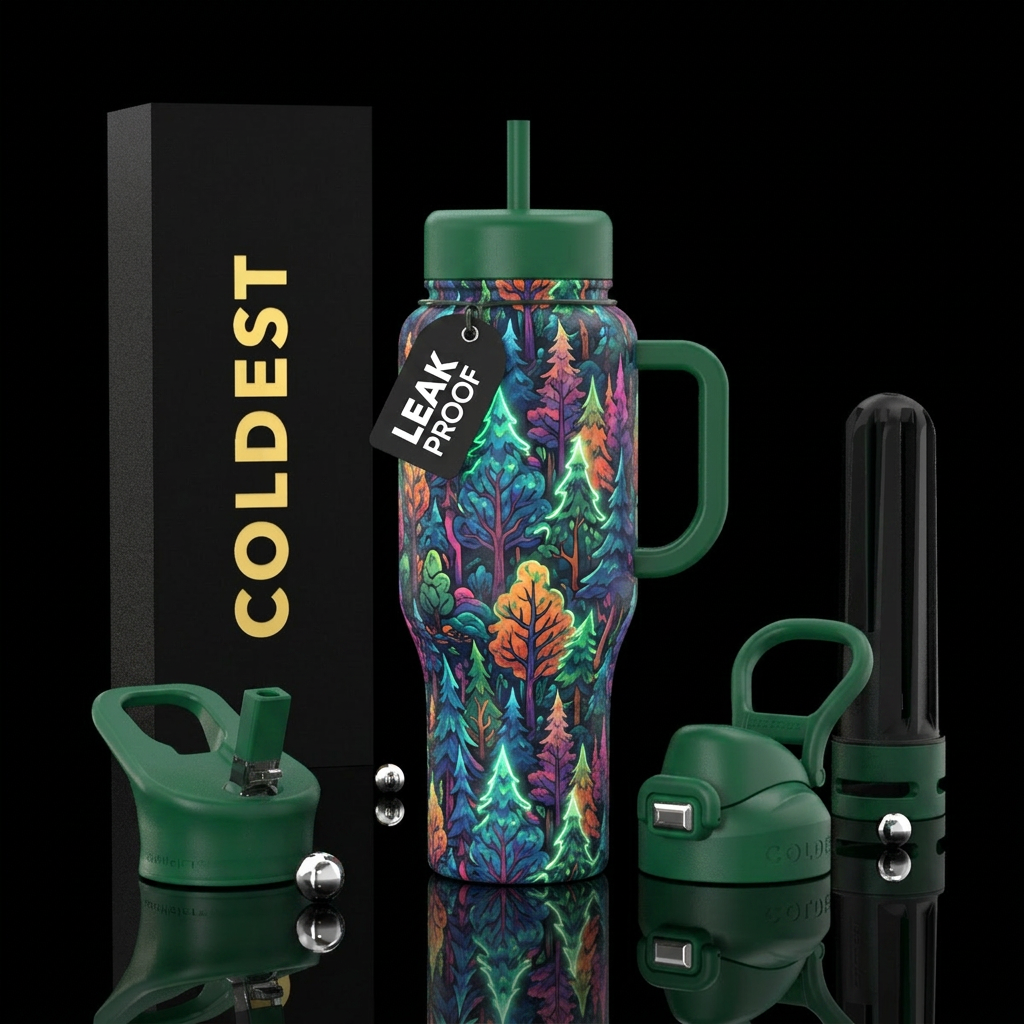 trees for days water bottle design