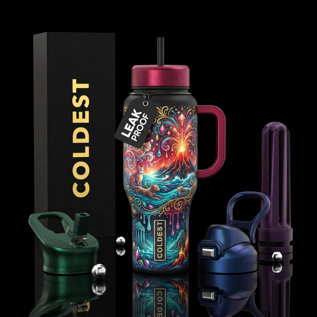 Cats and dogs water bottle design