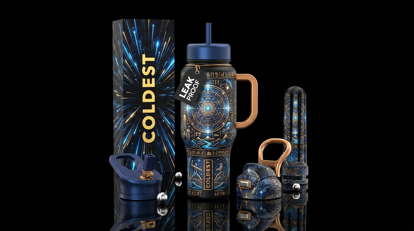egyptian, hyperspace, sacred geometry, calisthenic... water bottle design