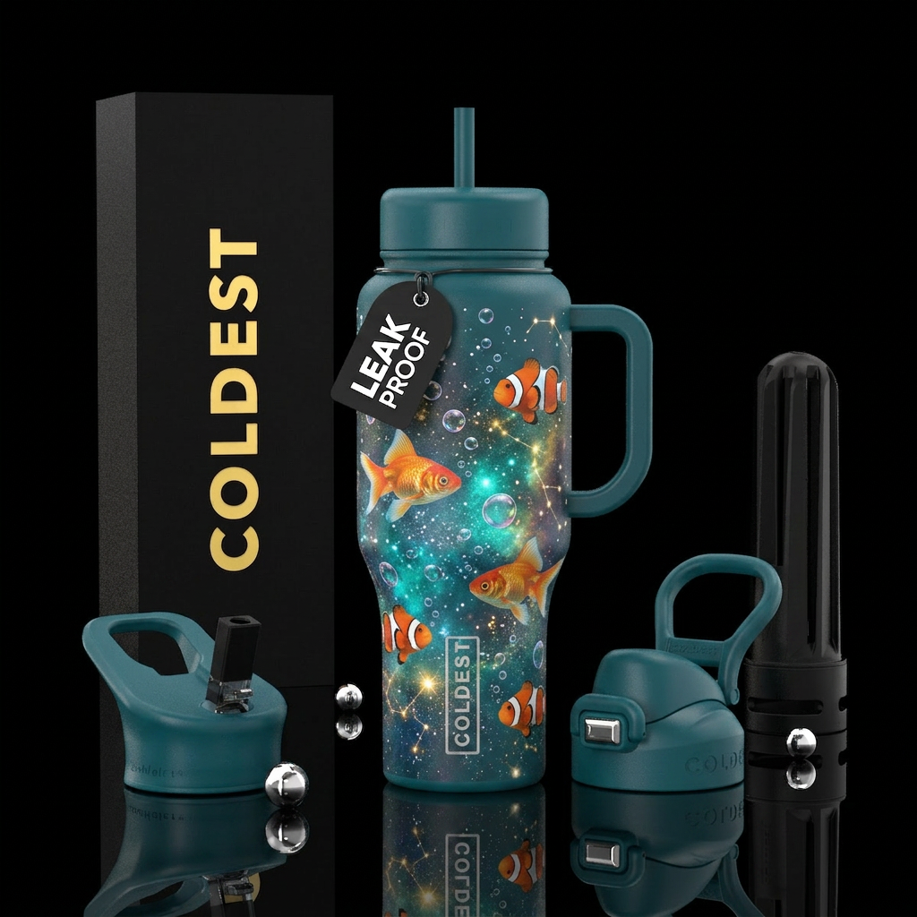 Just keep swimming water bottle design