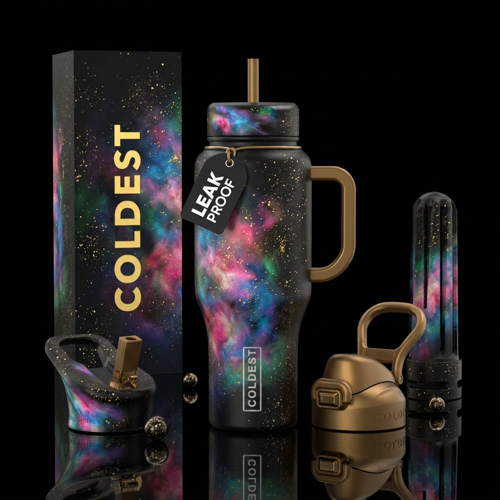 Moody water bottle design