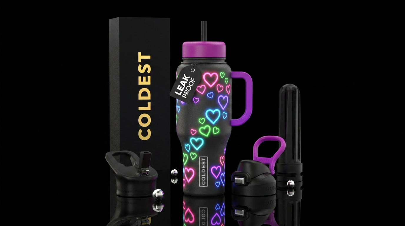 Love is in the air water bottle design