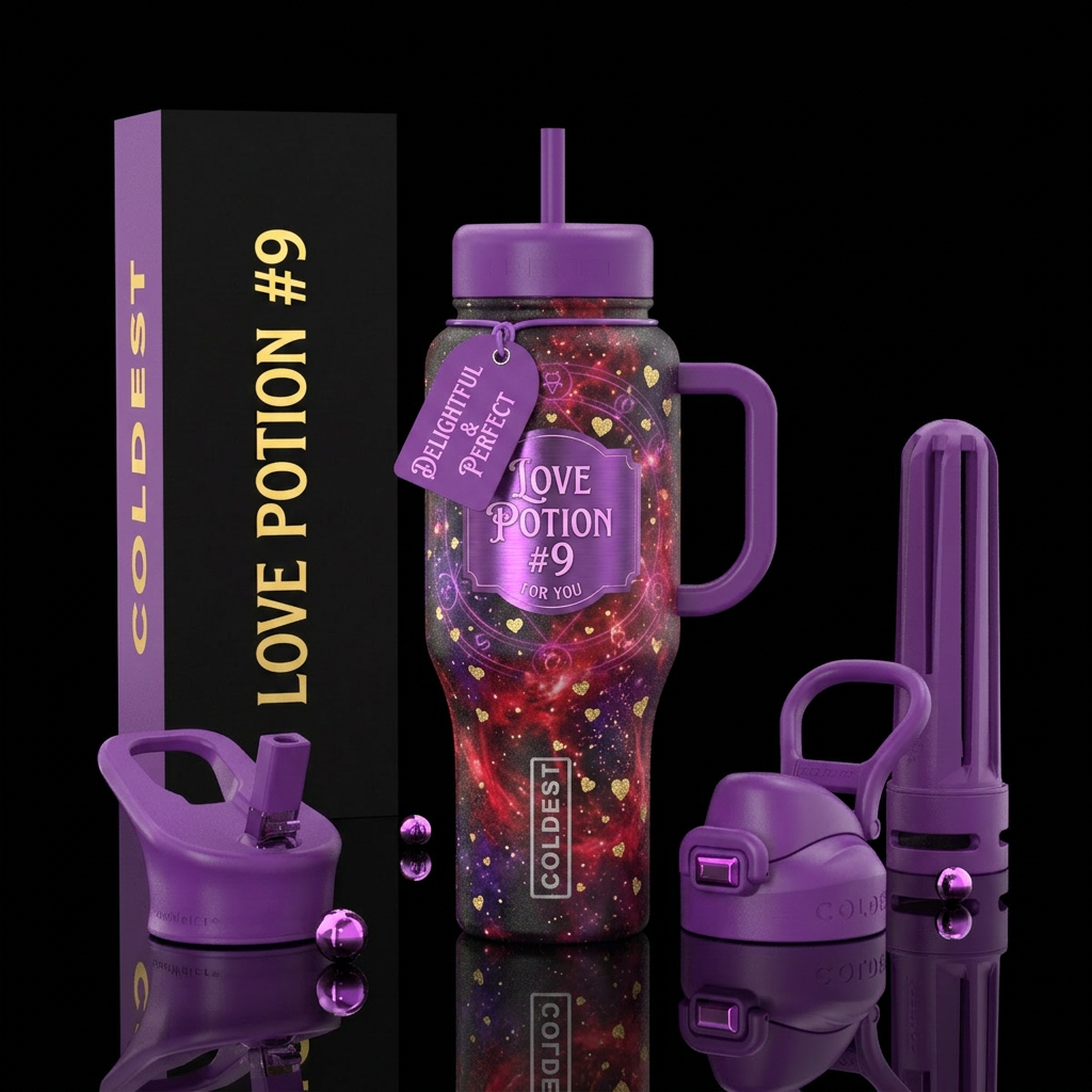 Love potion #9 water bottle design
