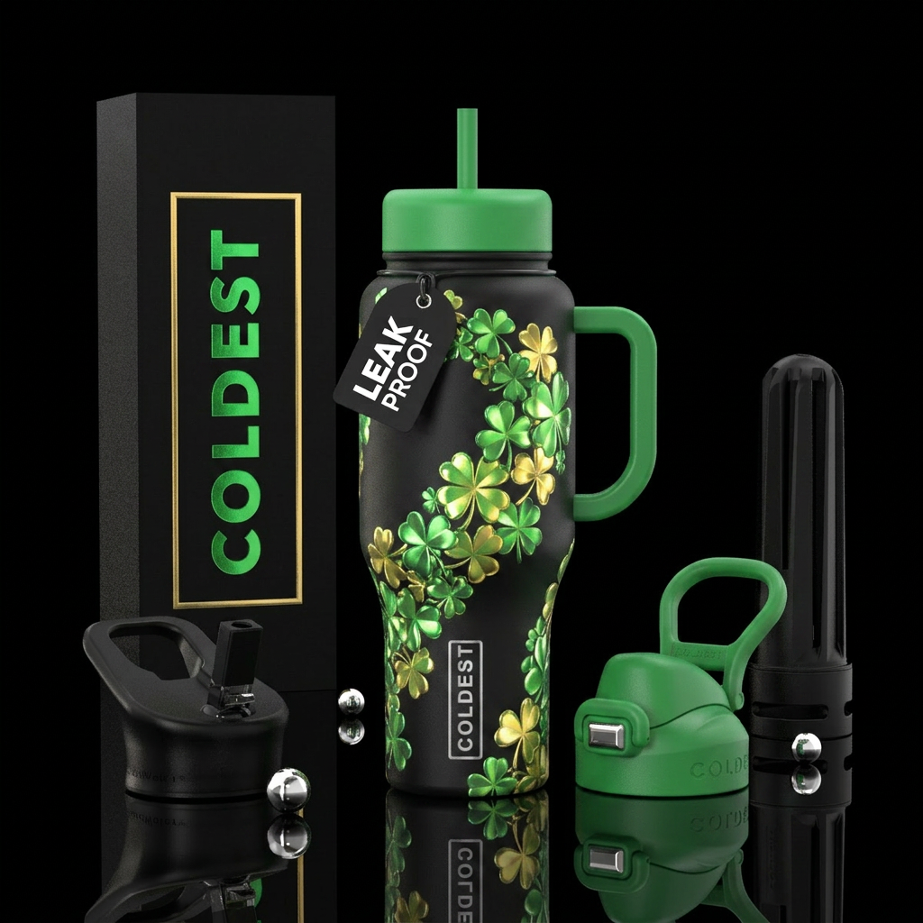 St. Patricks water bottle design
