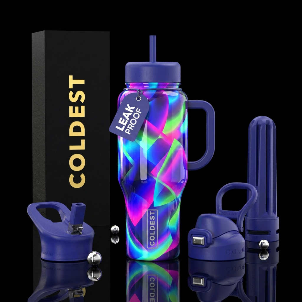 Shapes in motion water bottle design