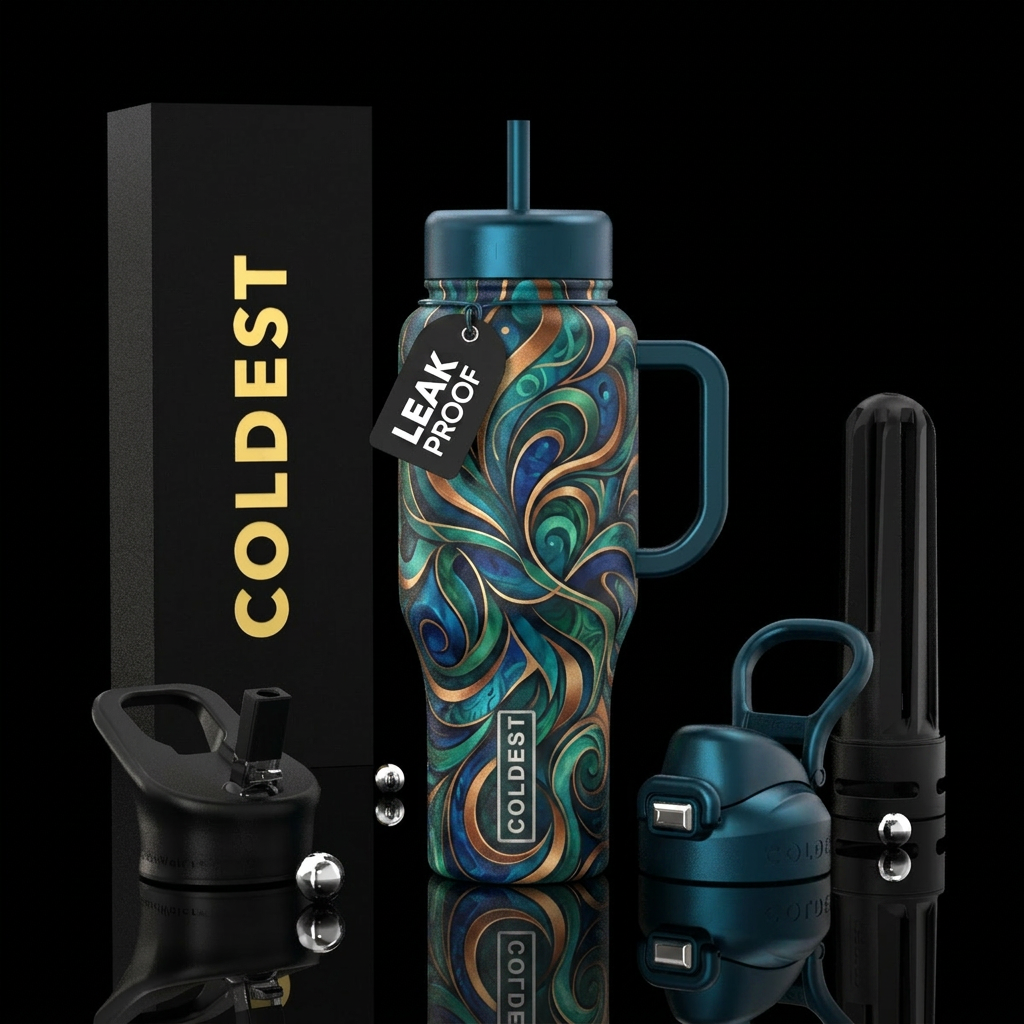 Always in motion water bottle design