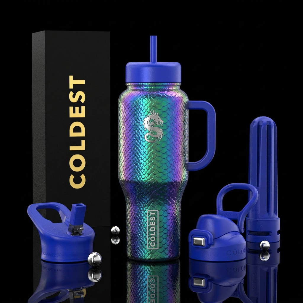 Dragon skin water bottle design