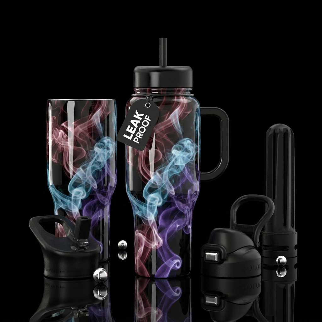 Up in smoke water bottle design