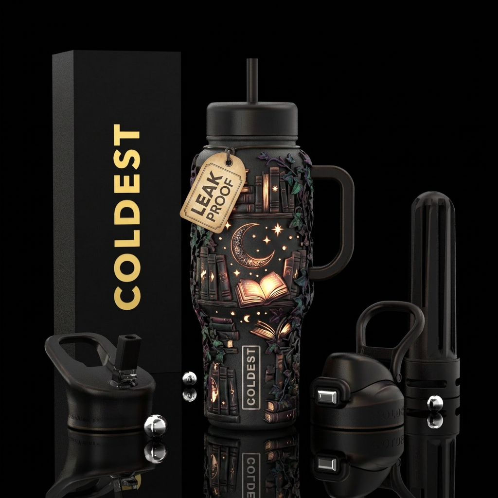 Love of Reading water bottle design