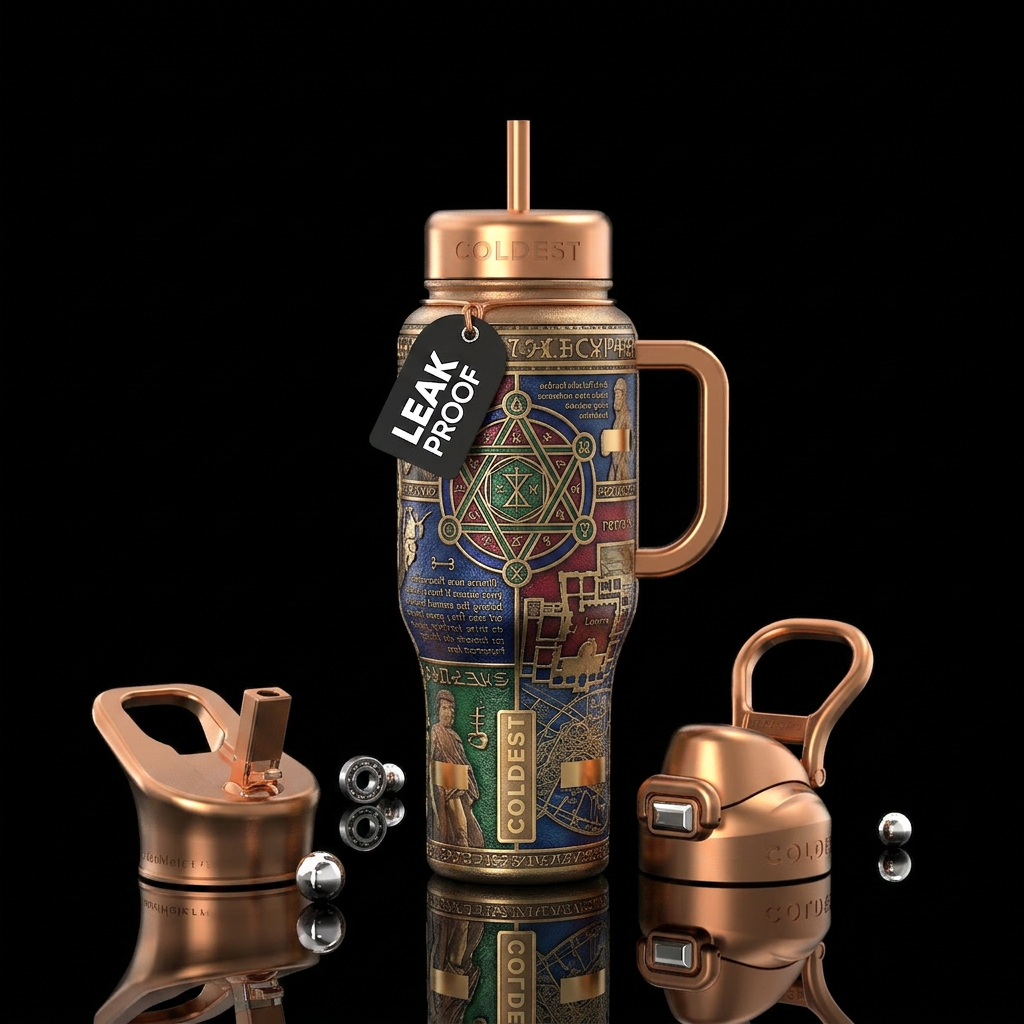 Ancient secrets water bottle design