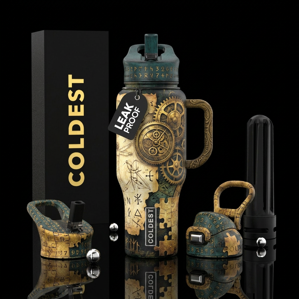 Puzzles water bottle design