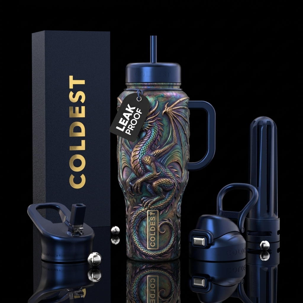 Dragons water bottle design