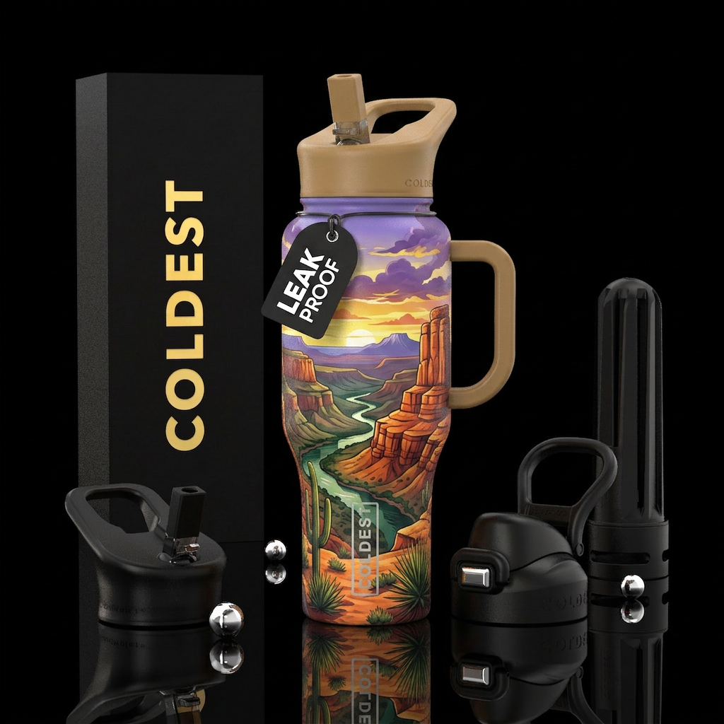The view water bottle design
