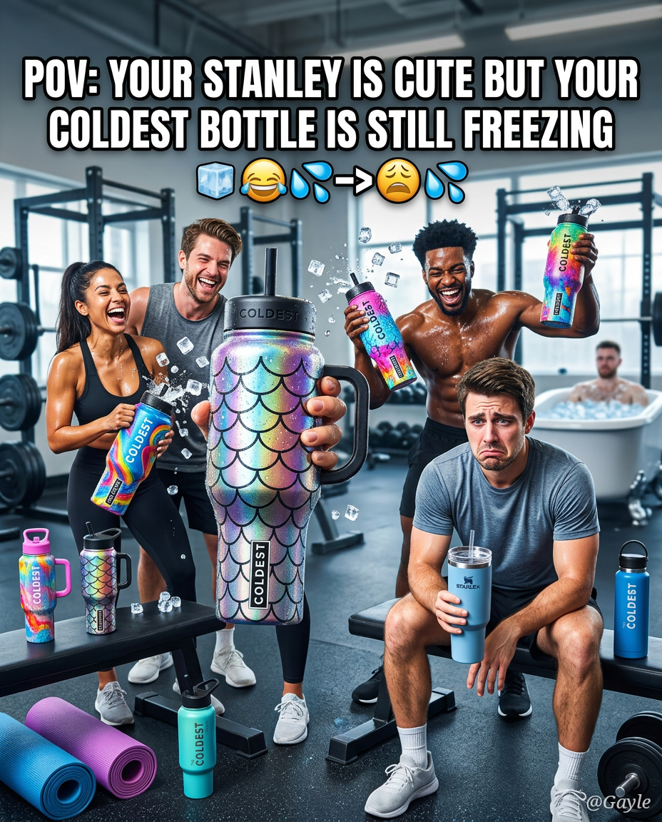 Poor guy water bottle design