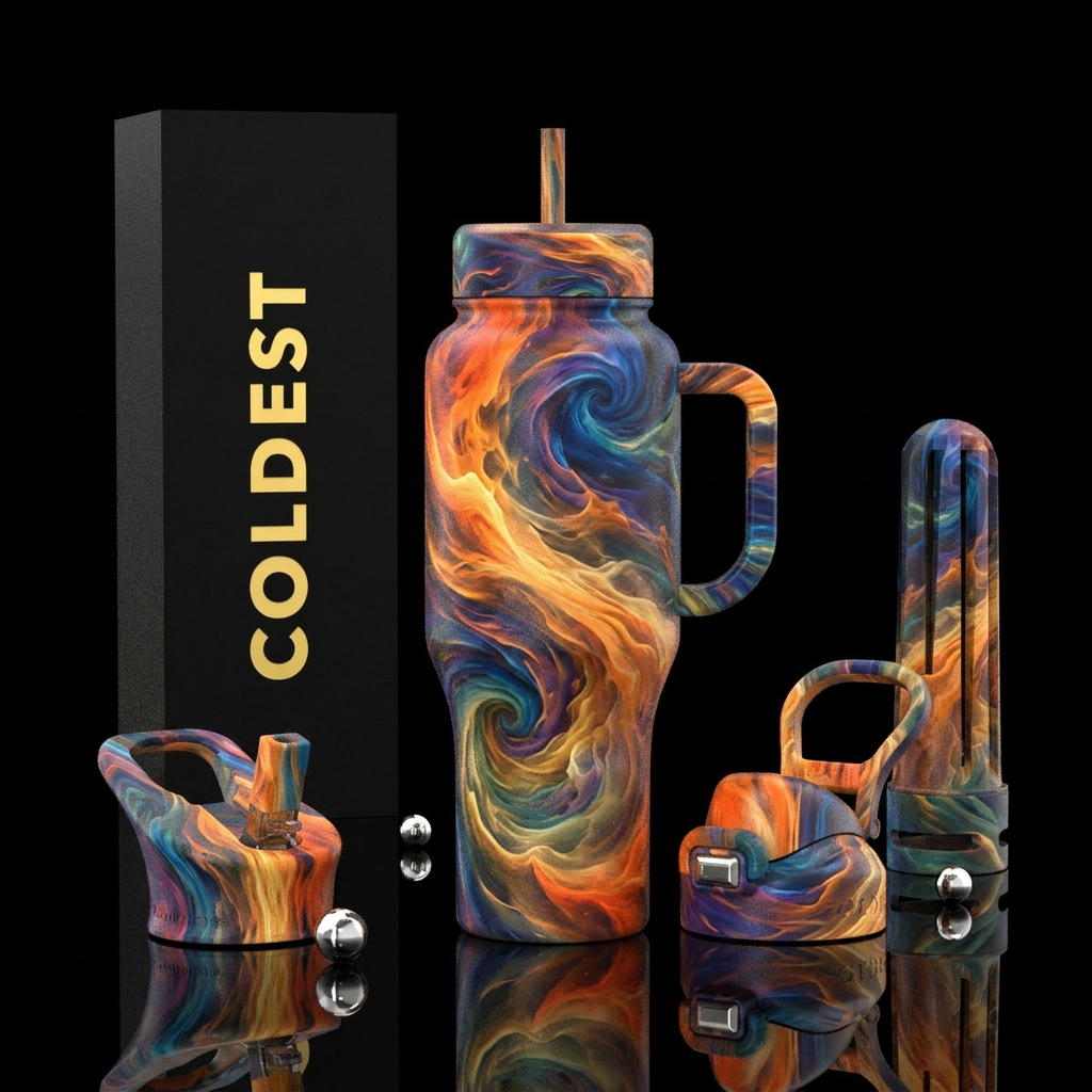 Colorful wind water bottle design