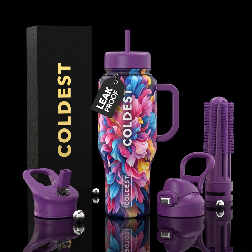 Colorful water bottle design