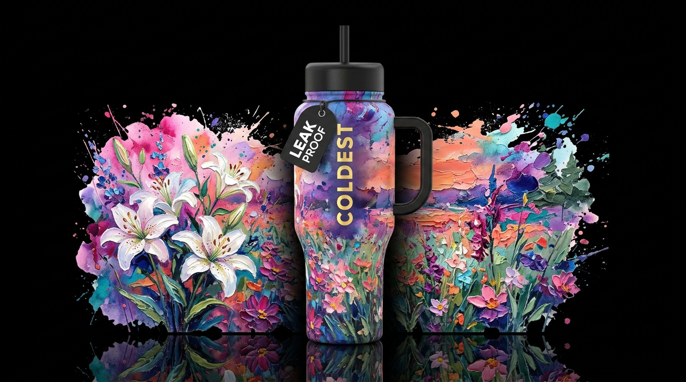 Beauty n color water bottle design