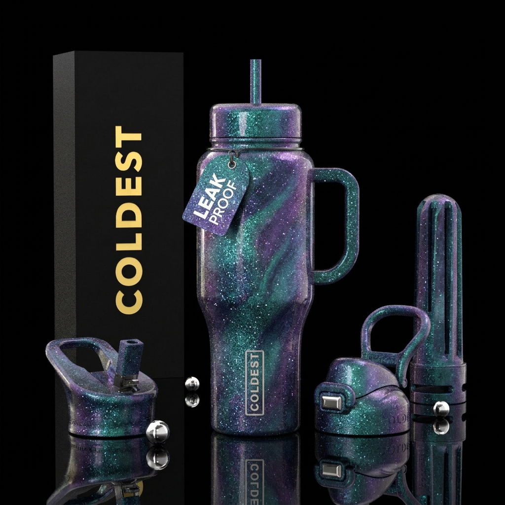 Sparkles water bottle design