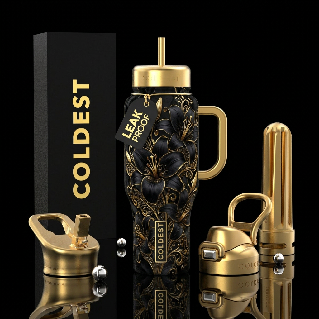 Exotic lillies 2 water bottle design