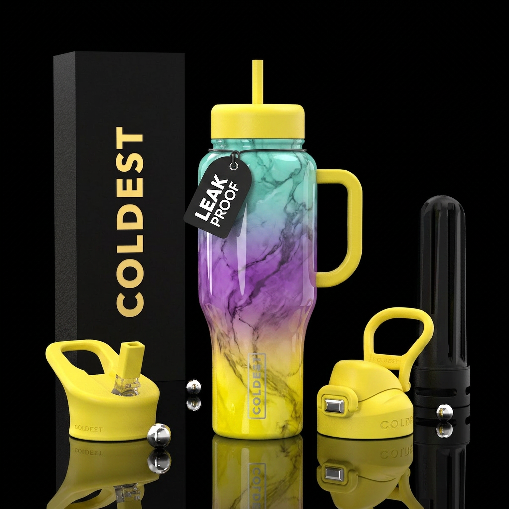 Color display water bottle design
