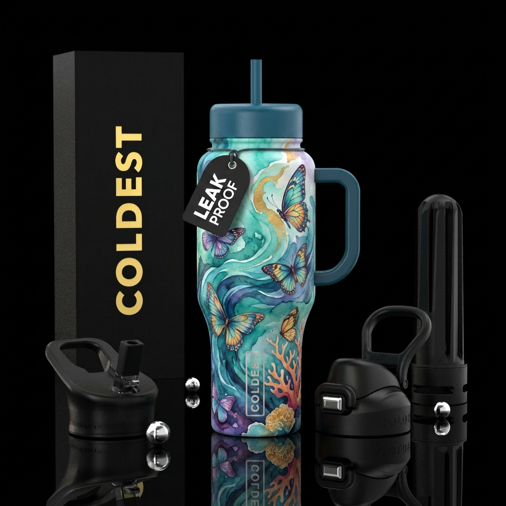 In motion water bottle design