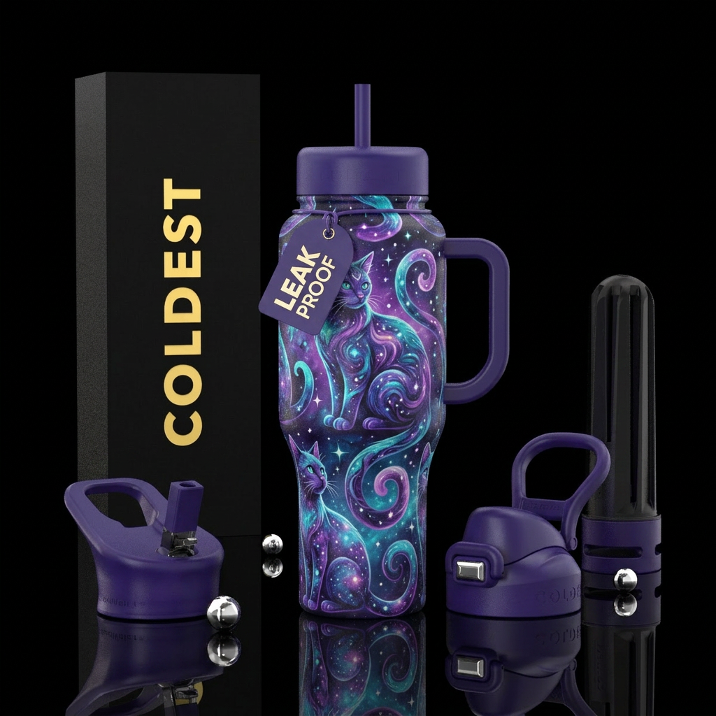 Beautiful cats water bottle design