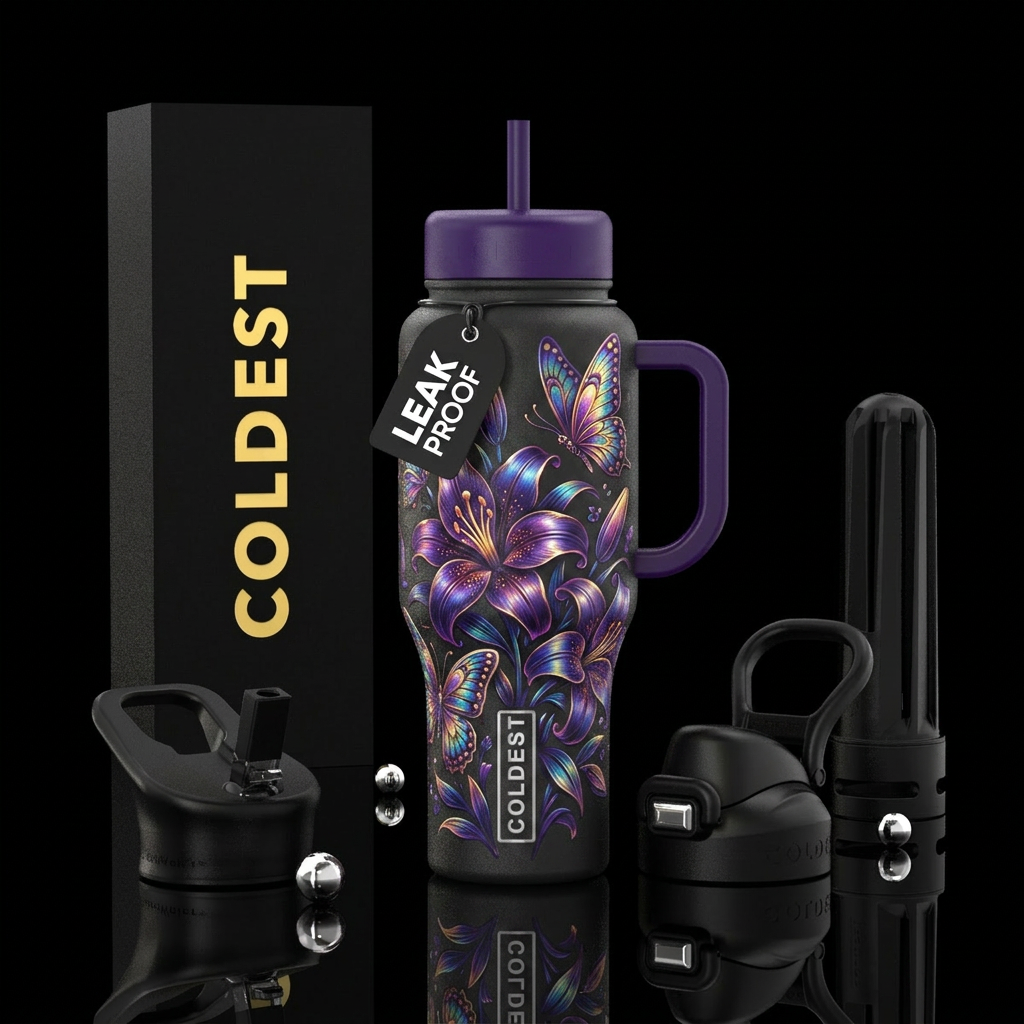 Lillies water bottle design