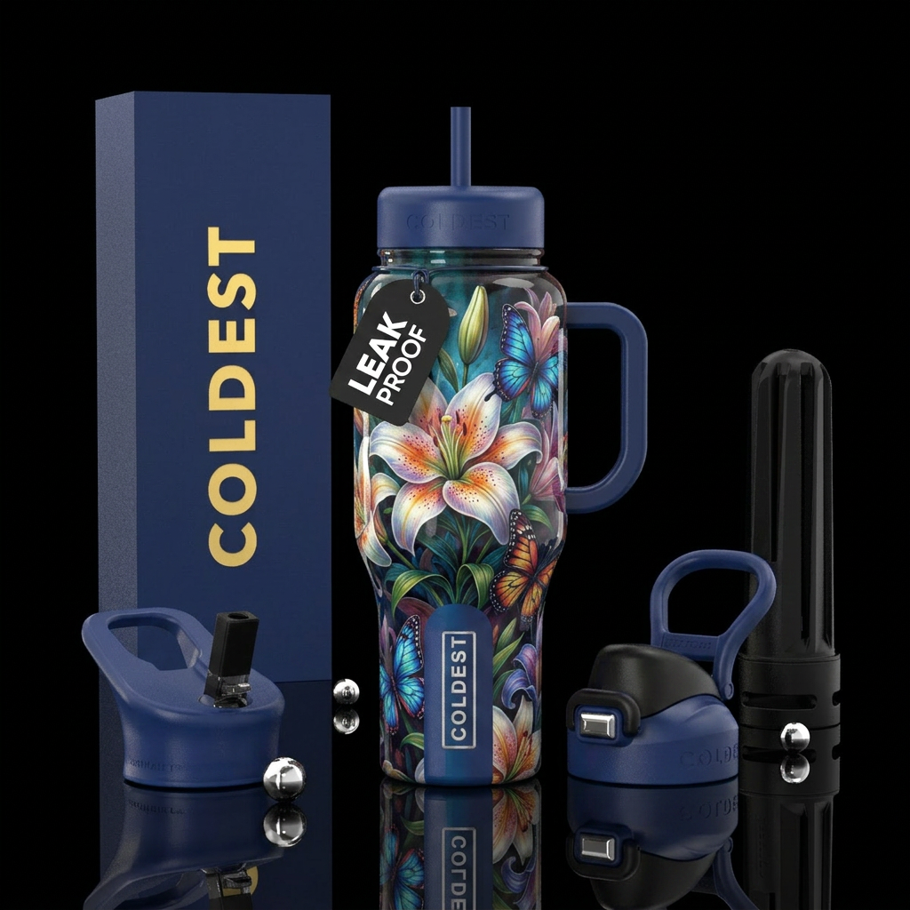 Beautiful Lillies water bottle design