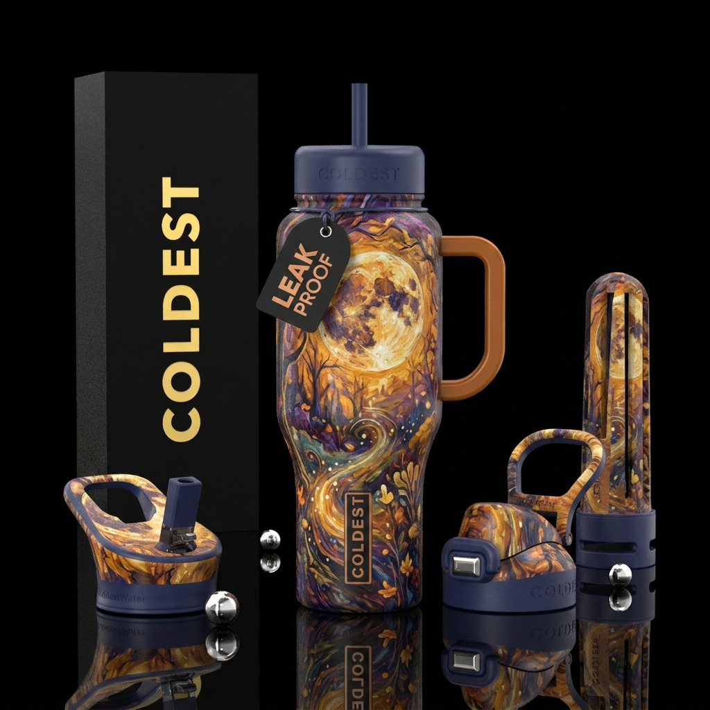 Beauty of nature water bottle design