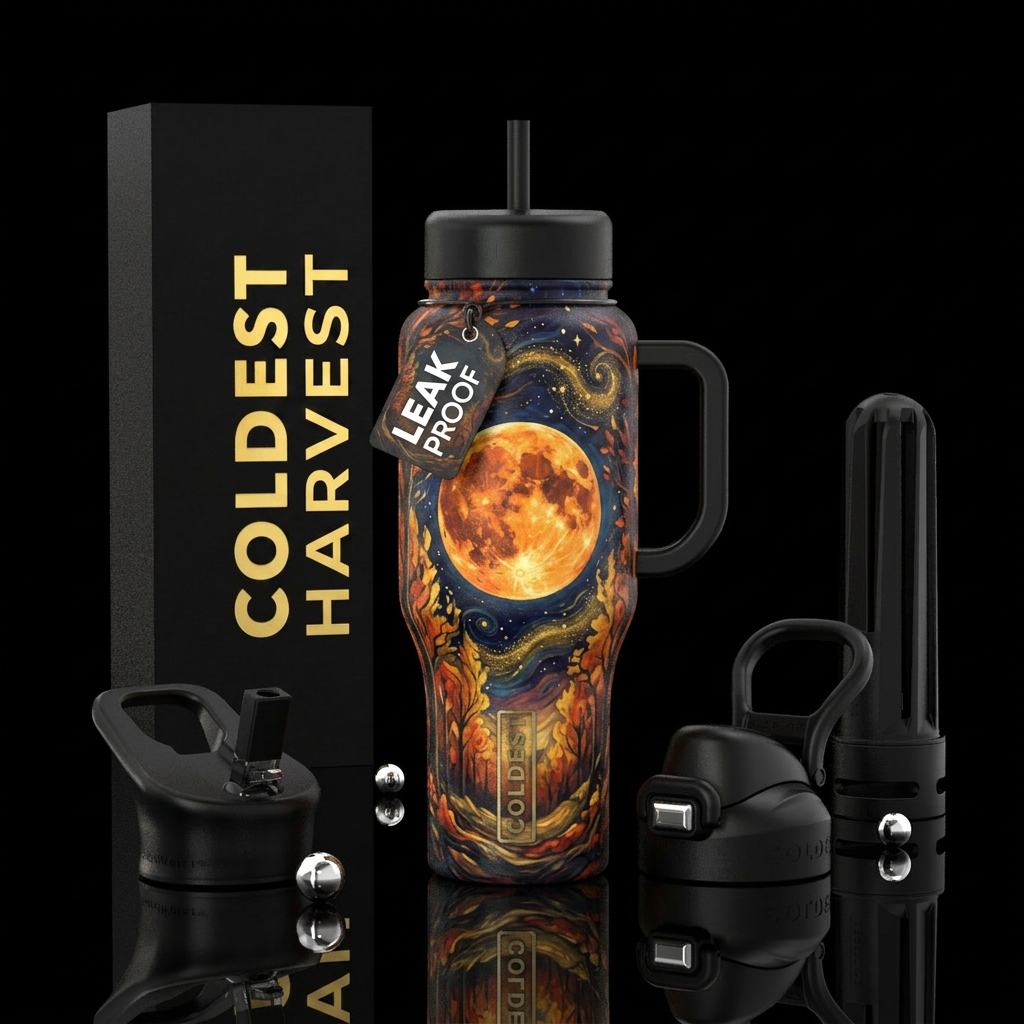 Moon water bottle design