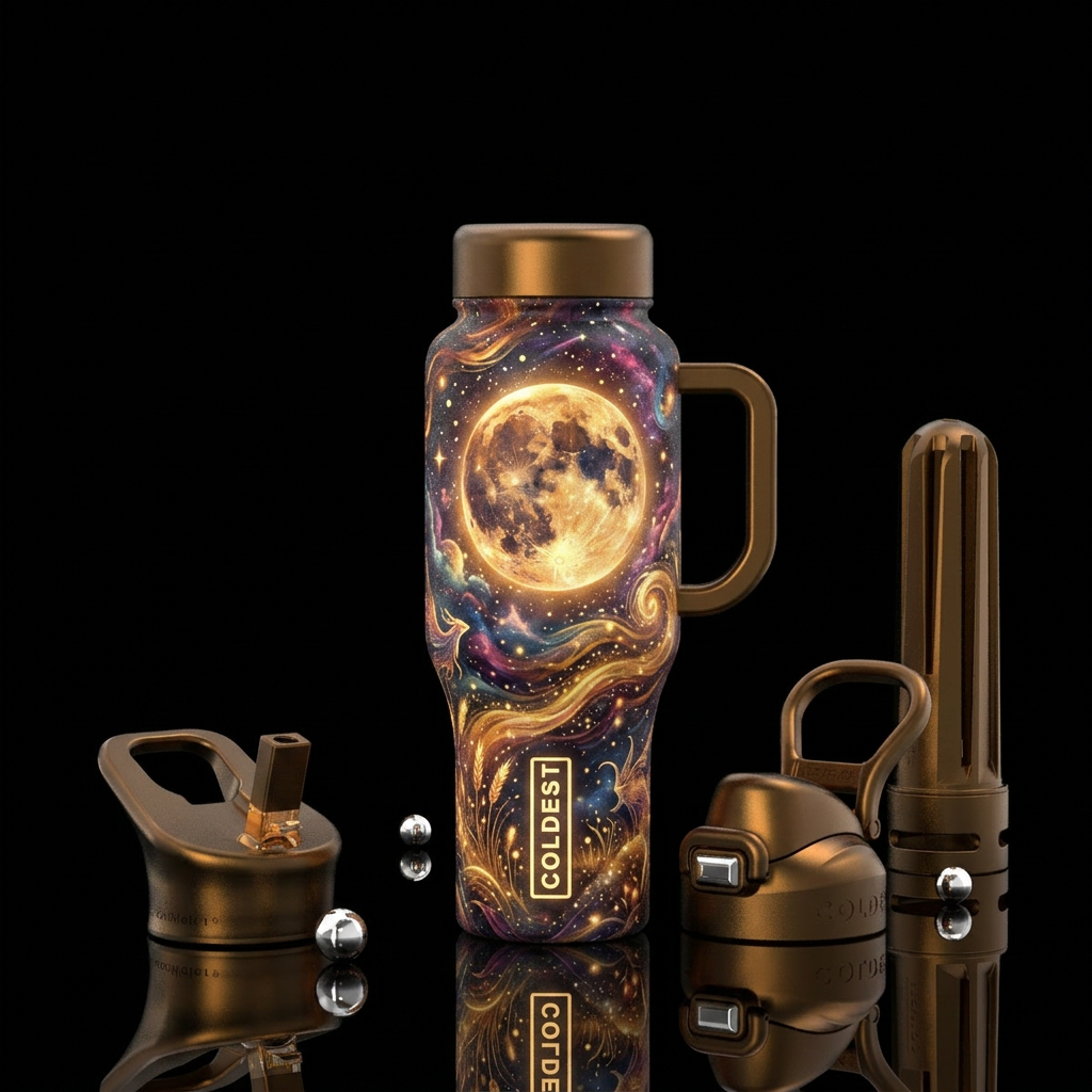 Moonlight glow water bottle design