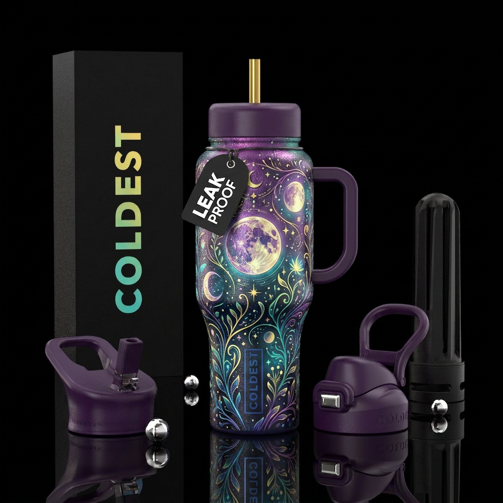 Purpe night water bottle design