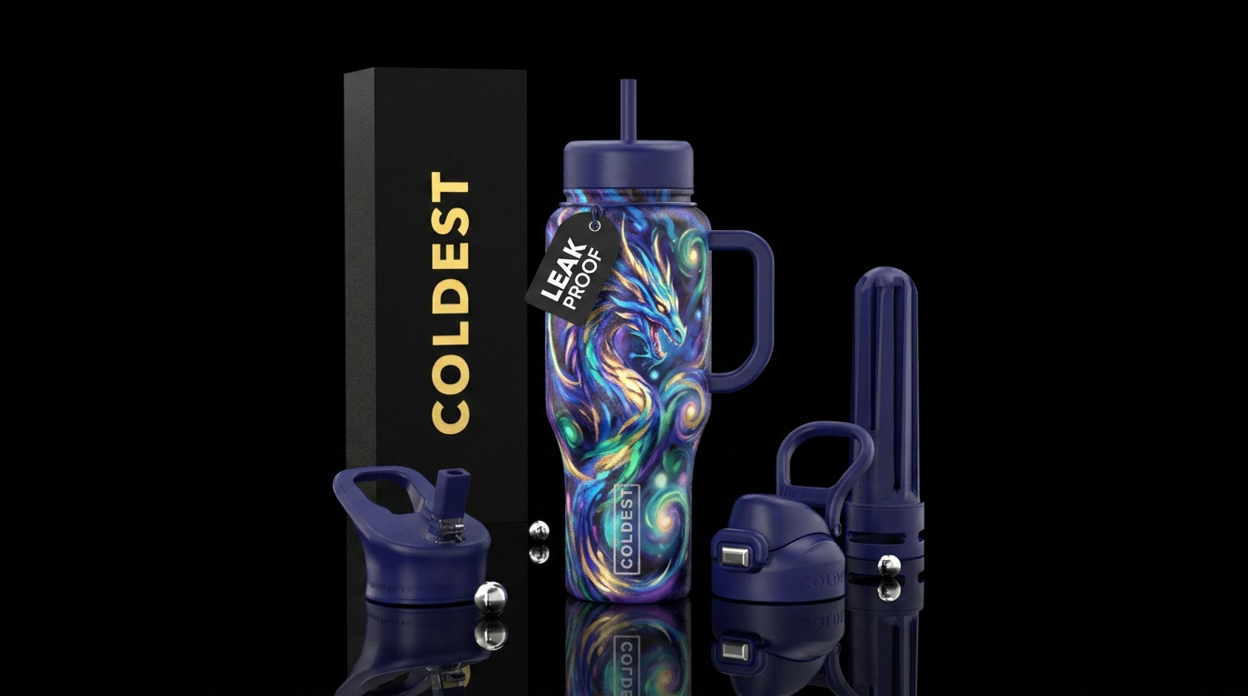 Purple dragon water bottle design