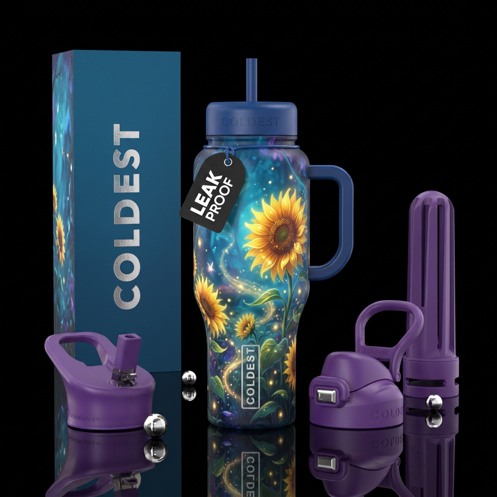 Sparkle water bottle design