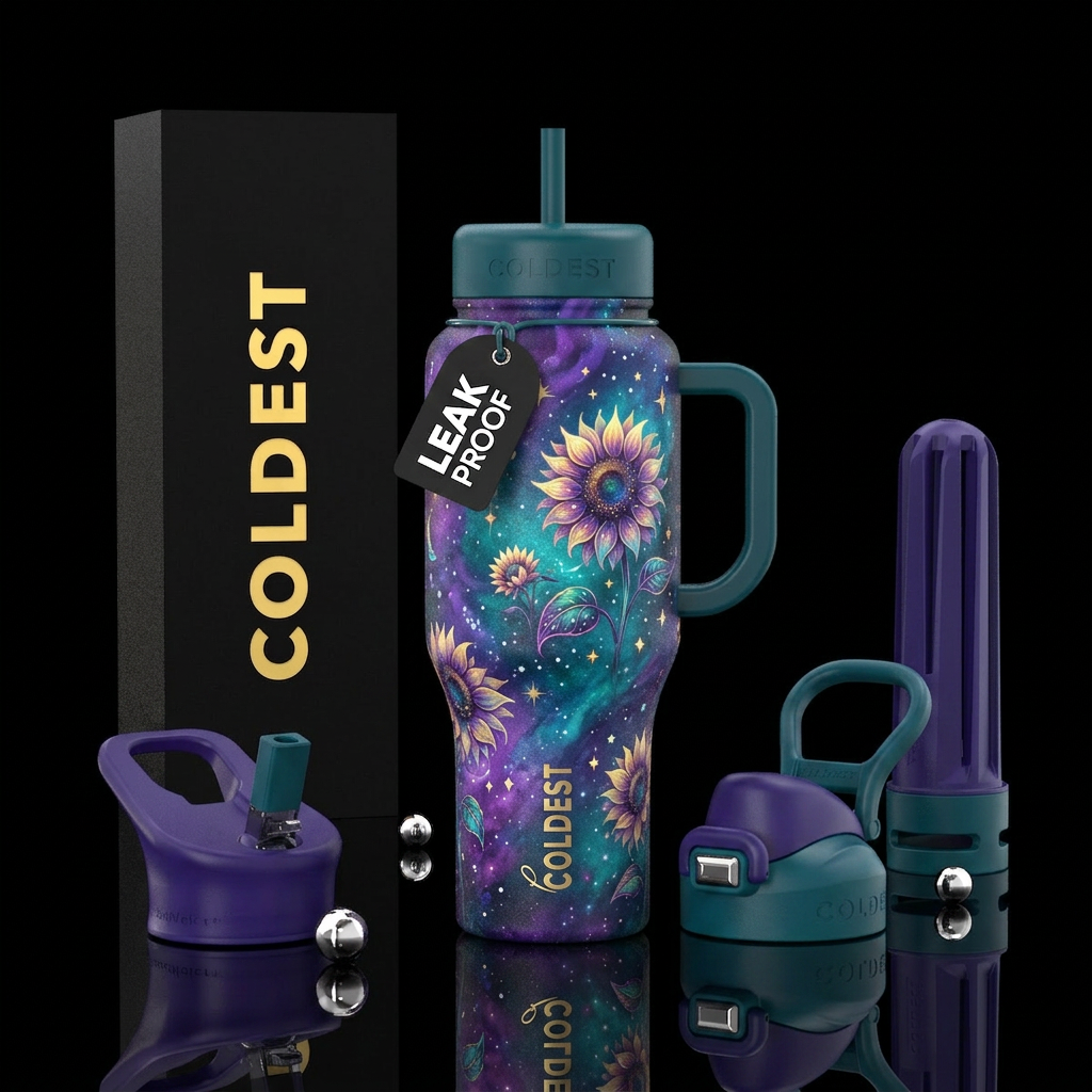 Dazzling background water bottle design