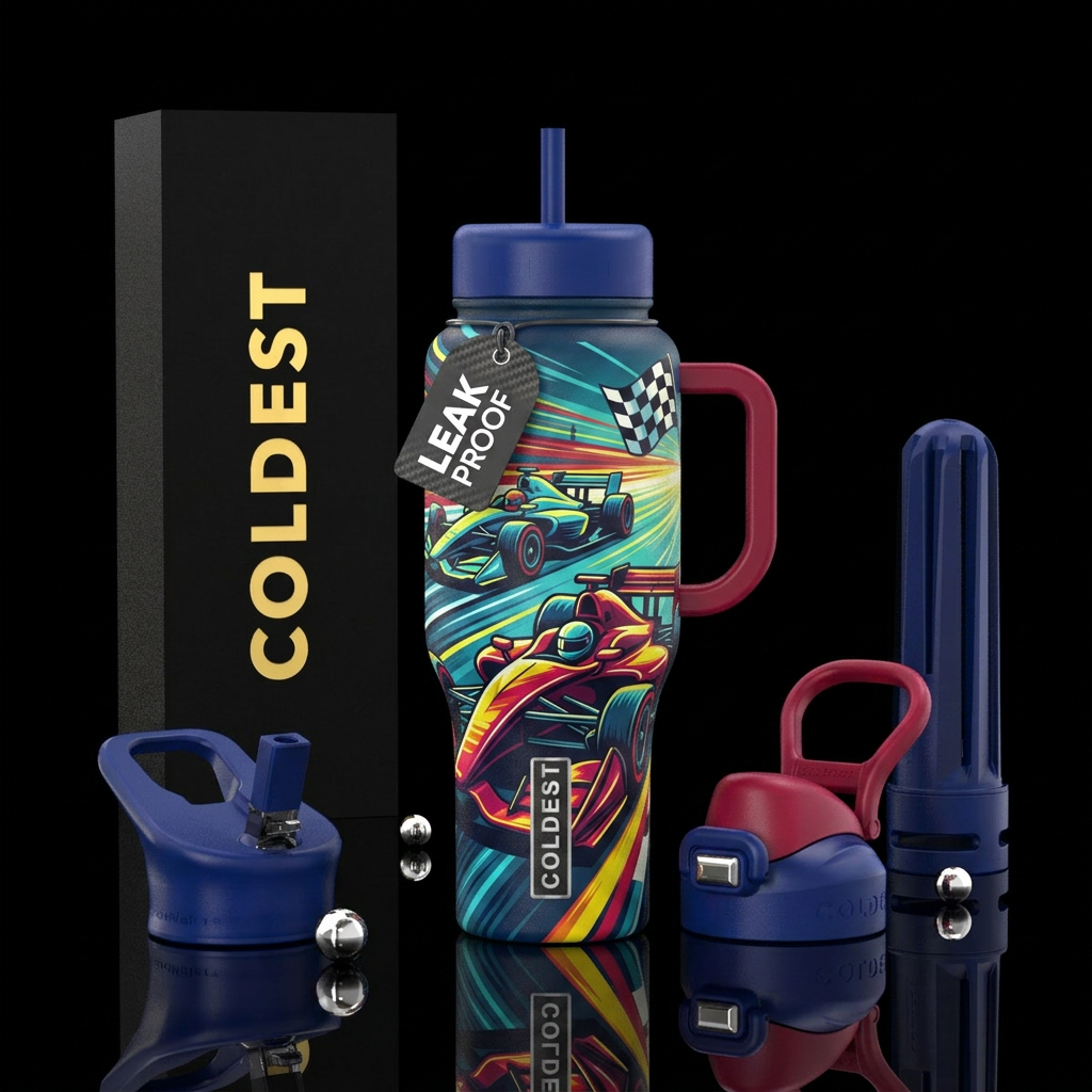Racecar water bottle design