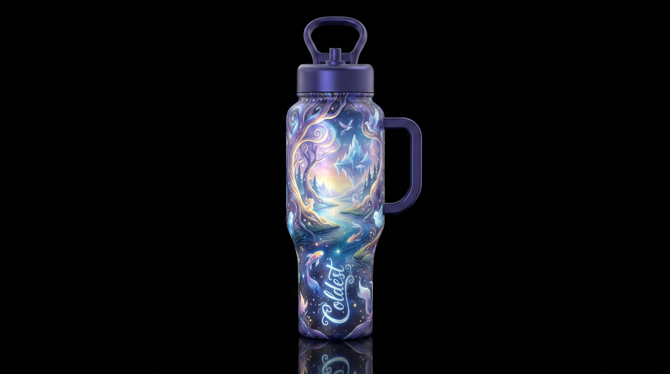 Dreaming water bottle design