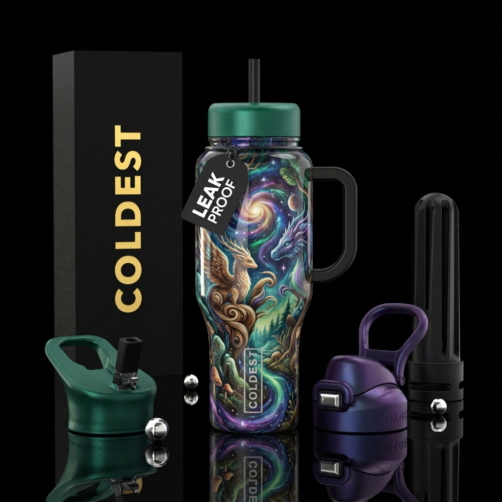 Dragon art water bottle design