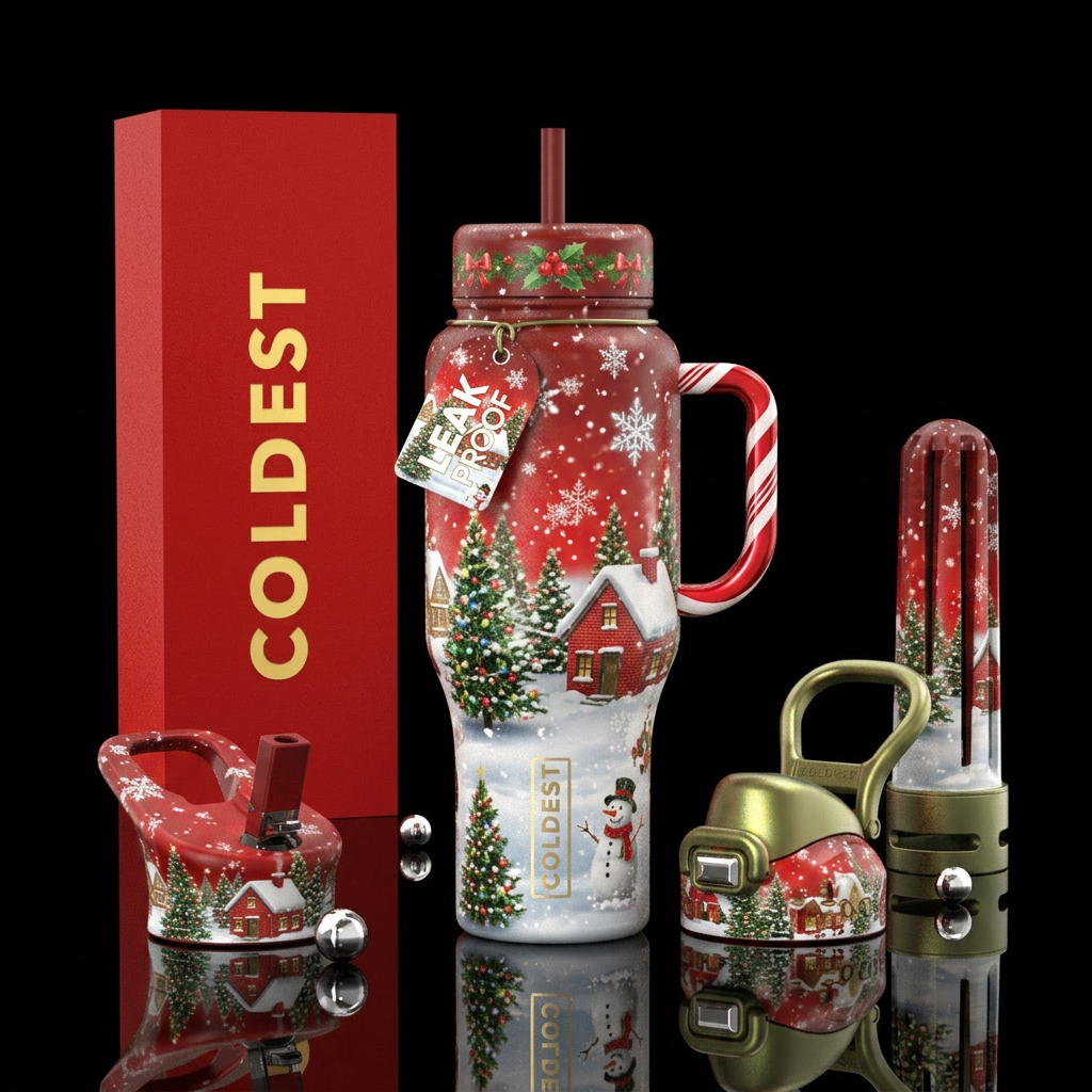 Christmas day water bottle design