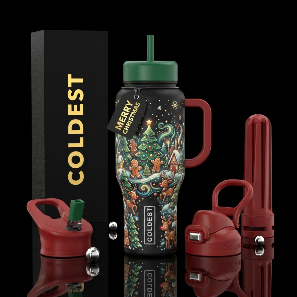 Christmas sirit water bottle design