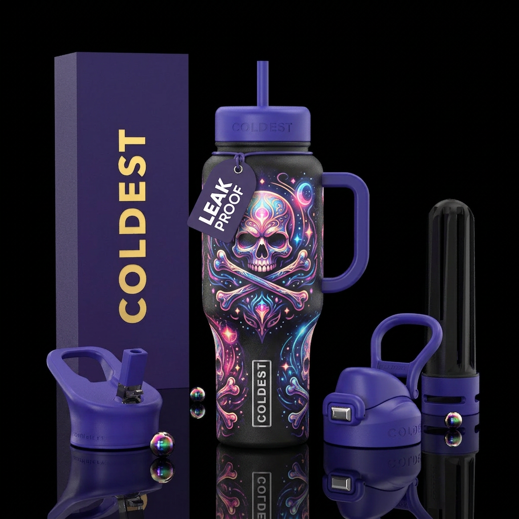 Skull water bottle design