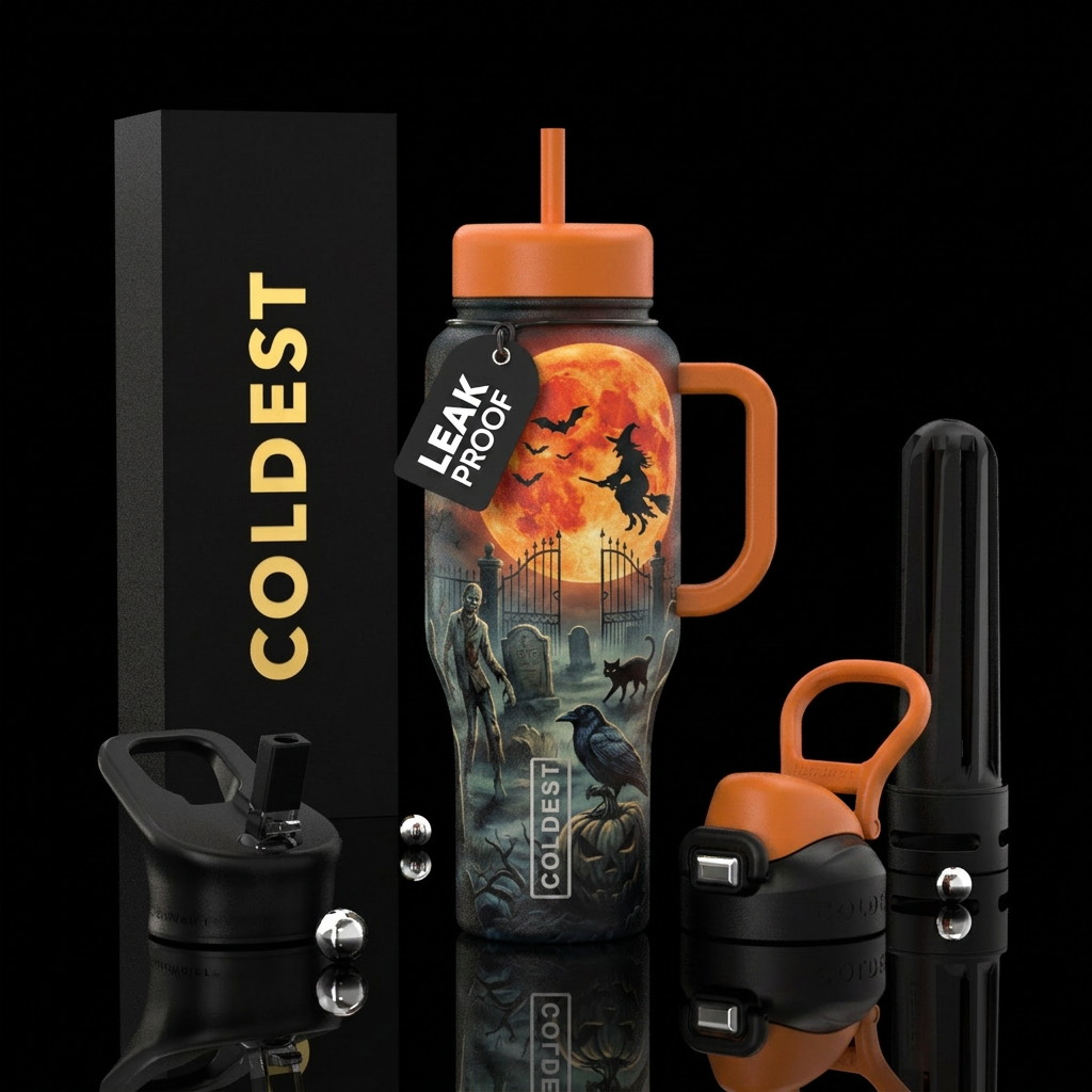 Things that go bump in the night water bottle design