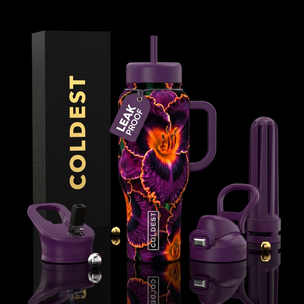 Daylillies water bottle design
