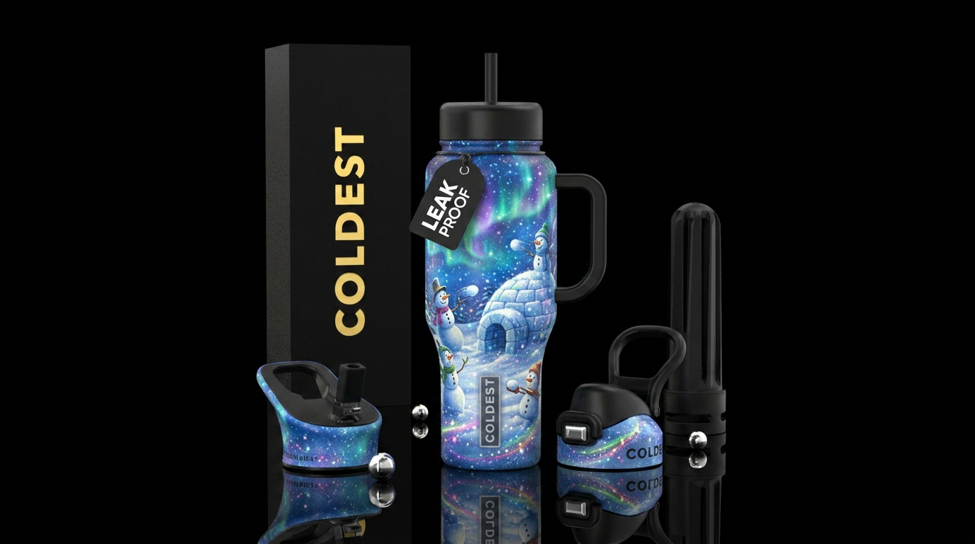 Snow fight water bottle design