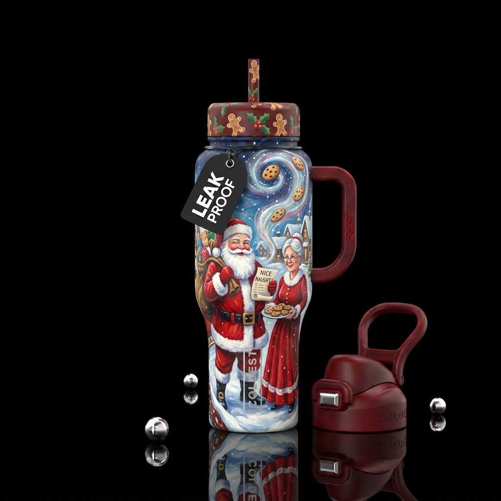 Christmas ride water bottle design