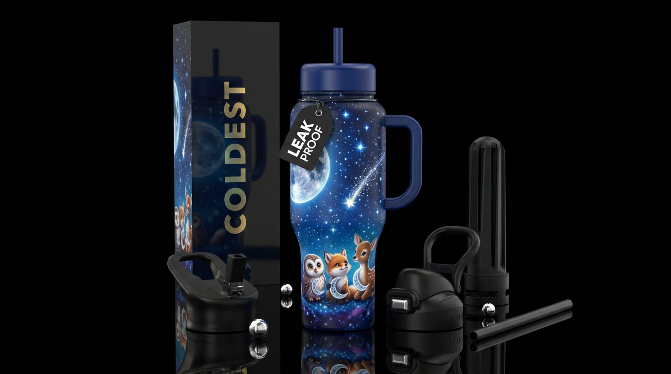 Forest babies water bottle design